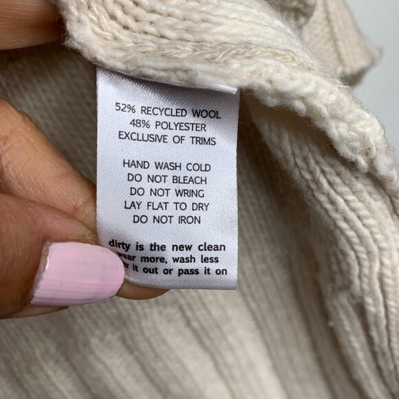 Toad&co Womens Audrey Pullover Sweater Beige Gray Long Sleeve Slit Turtleneck S - Picture 9 of 10